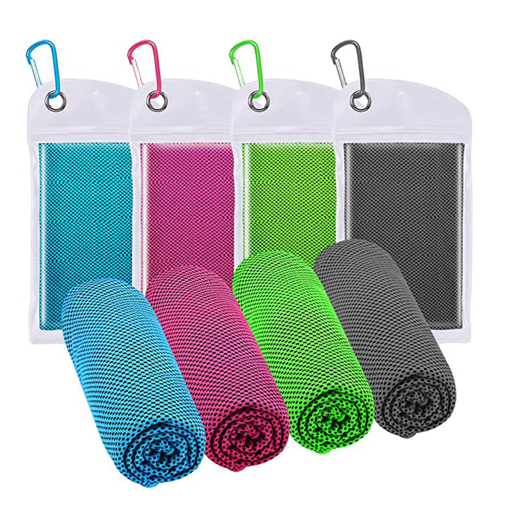 Serviette de refroidissement instantanée en microfibre douce pour voyage en plein air