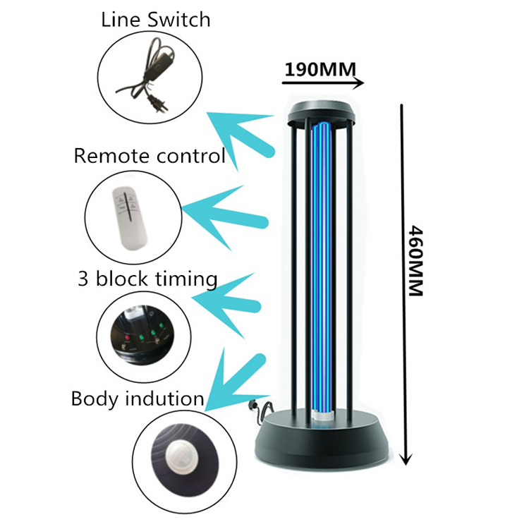 Lampe germicide UV de désinfection à l'ozone