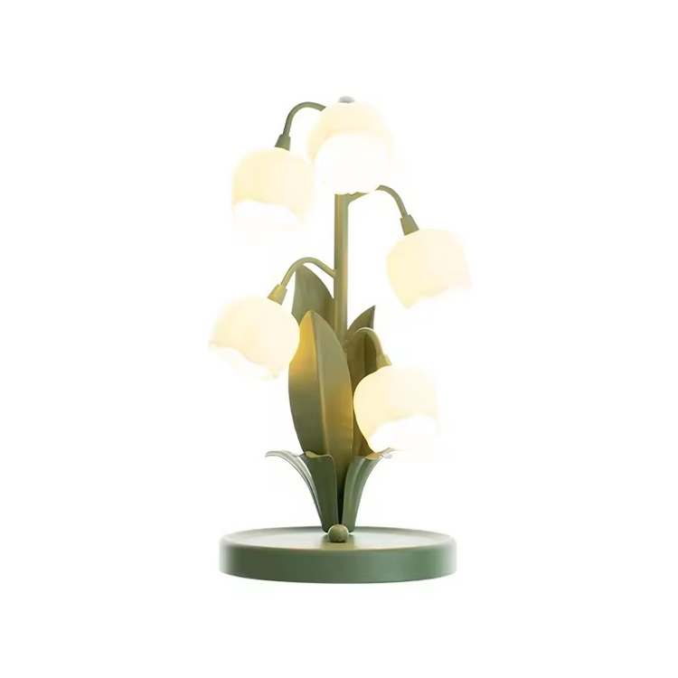 Lampe de bureau pastorale design lampes de table à fleurs hétérosexuelles