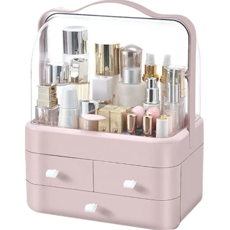Organisateur de maquillage de table multifonction en rotation transportable
