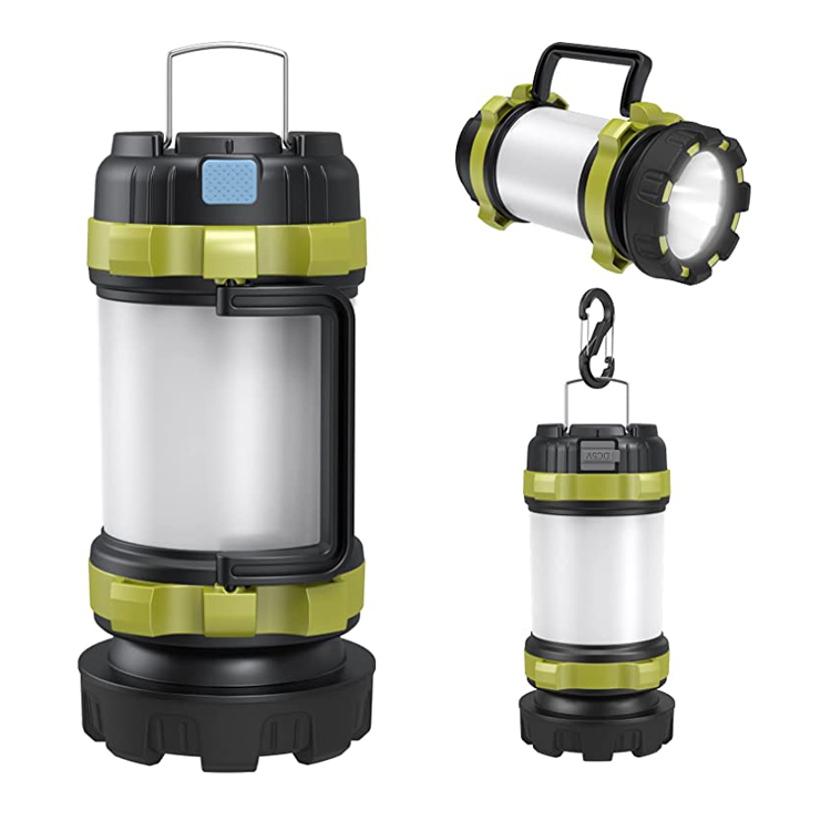 Lanterne de camping à LED rechargeable pour lampe de poche extérieure portable