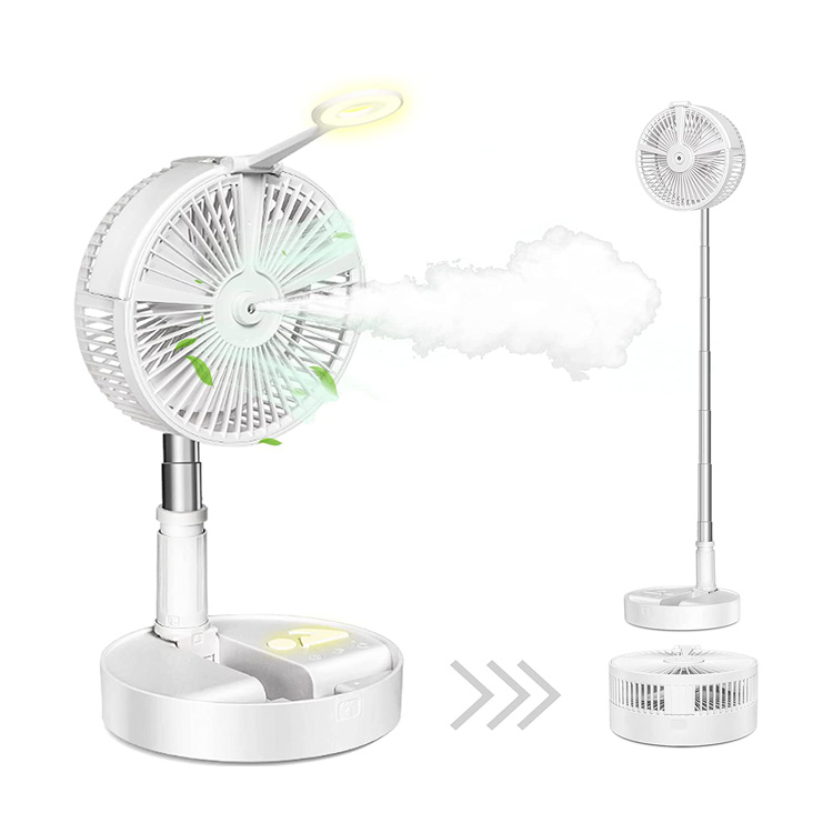 Ventilateur rechargeable à tour oscillante télescopique portable