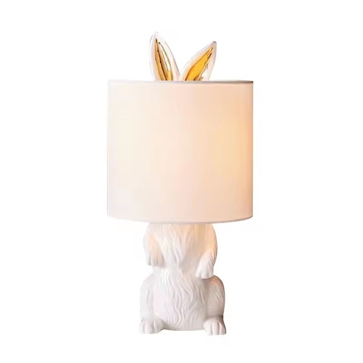 Lampes de table en forme de lapin pour enfants, design créatif et post-moderne