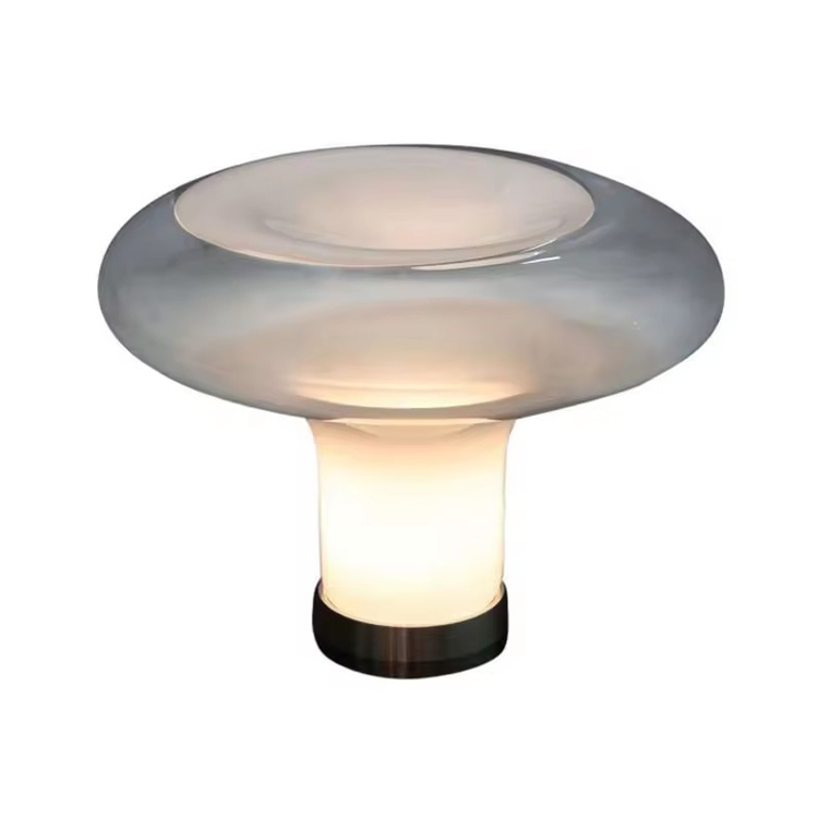 Lampe de bureau en verre de décoration douce d'hôtel simple postmoderne