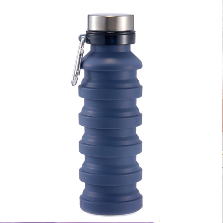 Bouteille d'eau pliable en silicone réutilisable sans BPA