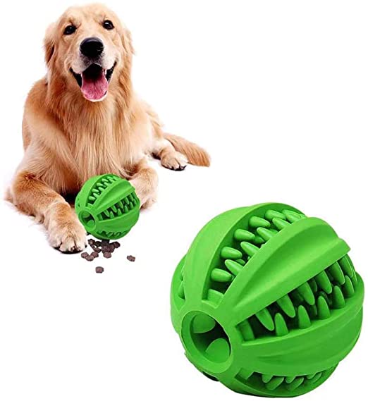 Balle de friandises interactive pour chien en caoutchouc