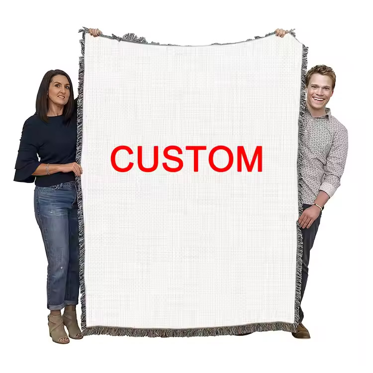 Sherpa Throw Fleece Blanket Flannel Woven Couverture TV