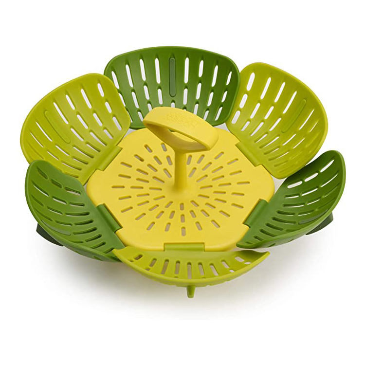 Panier à vapeur de légumes pliable en silicone Bloom