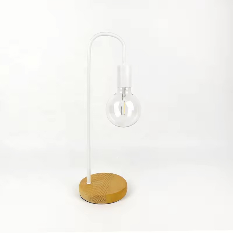 Lampe de table à ampoule boule en métal moderne et simple, décoration d'intérieur