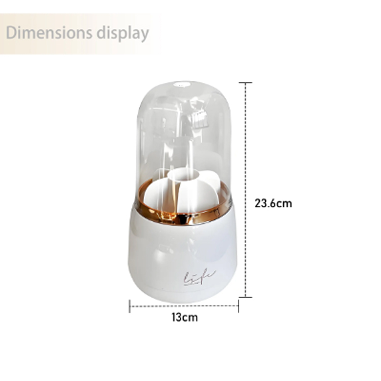 Boîte de rangement 360 Organisateur du support de brosse à maquillage rotatif