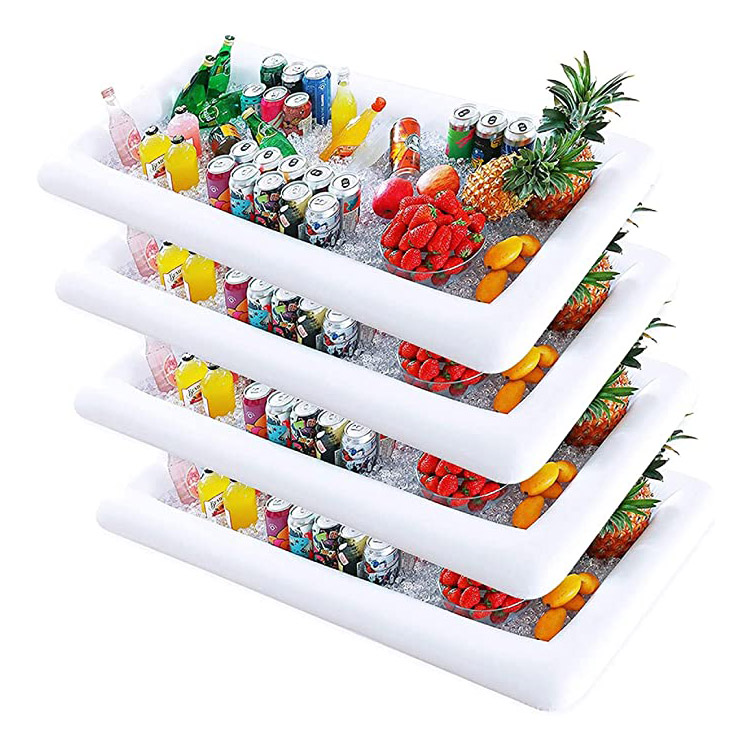 Bar de service gonflable avec plateau flottant pour piscine d'été