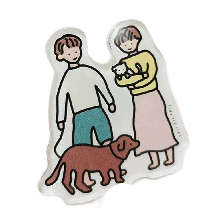 Autocollants magnétiques de réfrigérateur en acrylique créatif transparent Autocollants magnétiques de réfrigérateur en acrylique créatif transparent