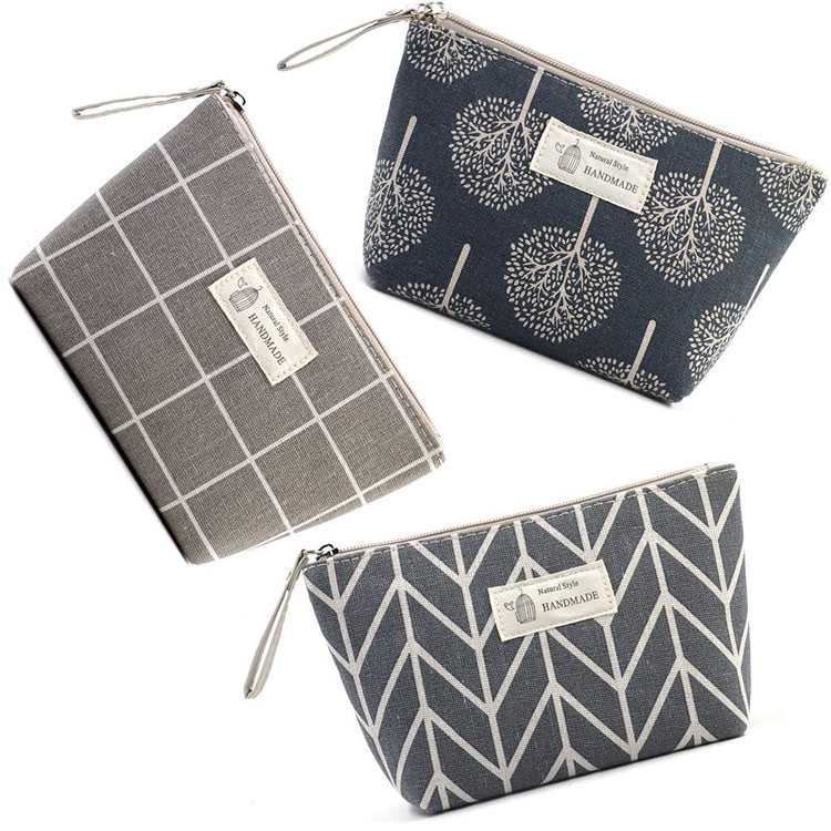 Trousse de maquillage de voyage Trousse de toilette en toile