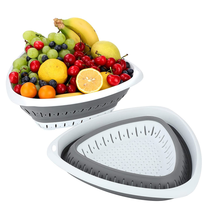 Passoire pliable pliable en silicone Triangle