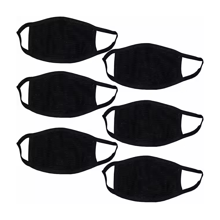 Unisexe Noir poussière de coton bouche en coton