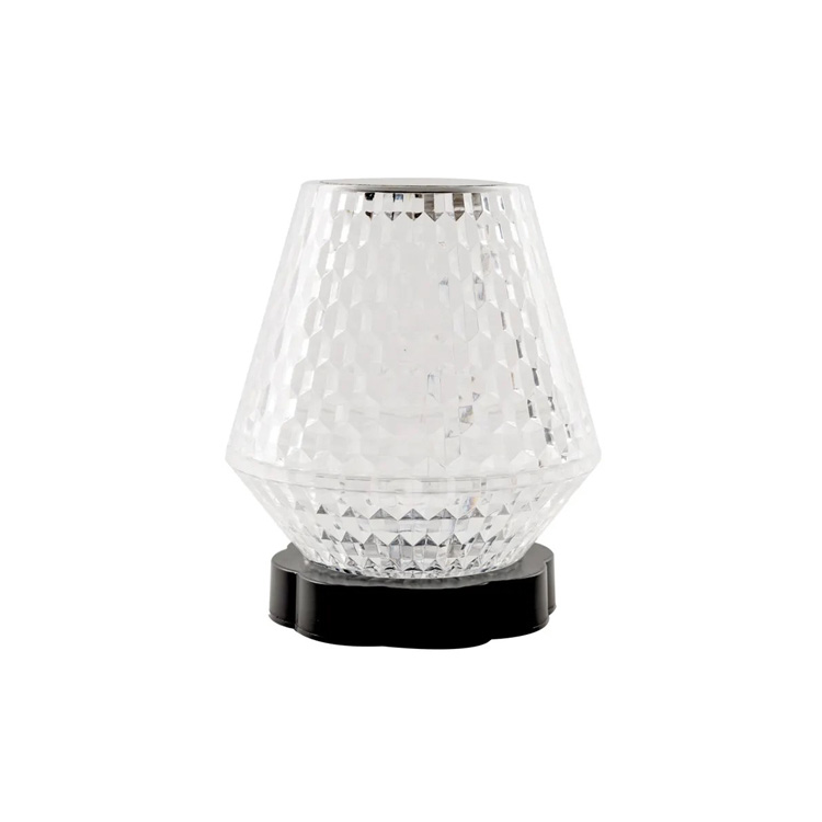 Lampe de bureau d'ambiance en cristal en forme de verre à vin LED USB