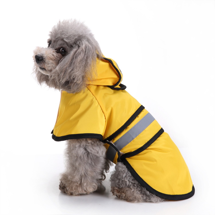 Imperméable réfléchissant à capuche pour animaux de compagnie Veste de pluie pour chien