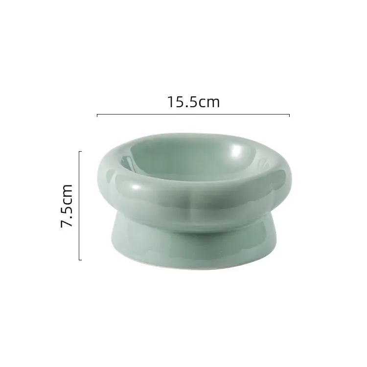 Bol de compagnie en céramique en gros Neck Pet Protect Bowl