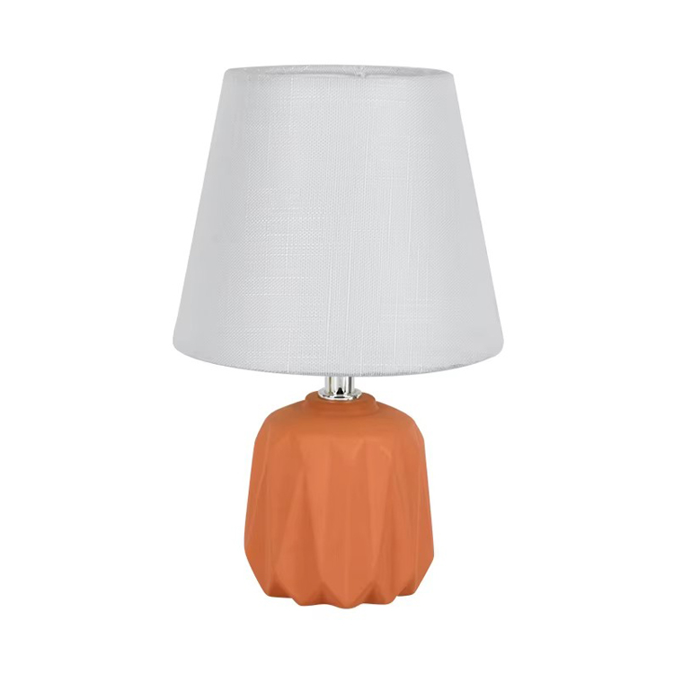 Lampe de table orange à base de céramique de conception moderne en gros