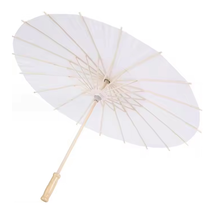 Parapluie en bois mini parasol en papier blanc parasol